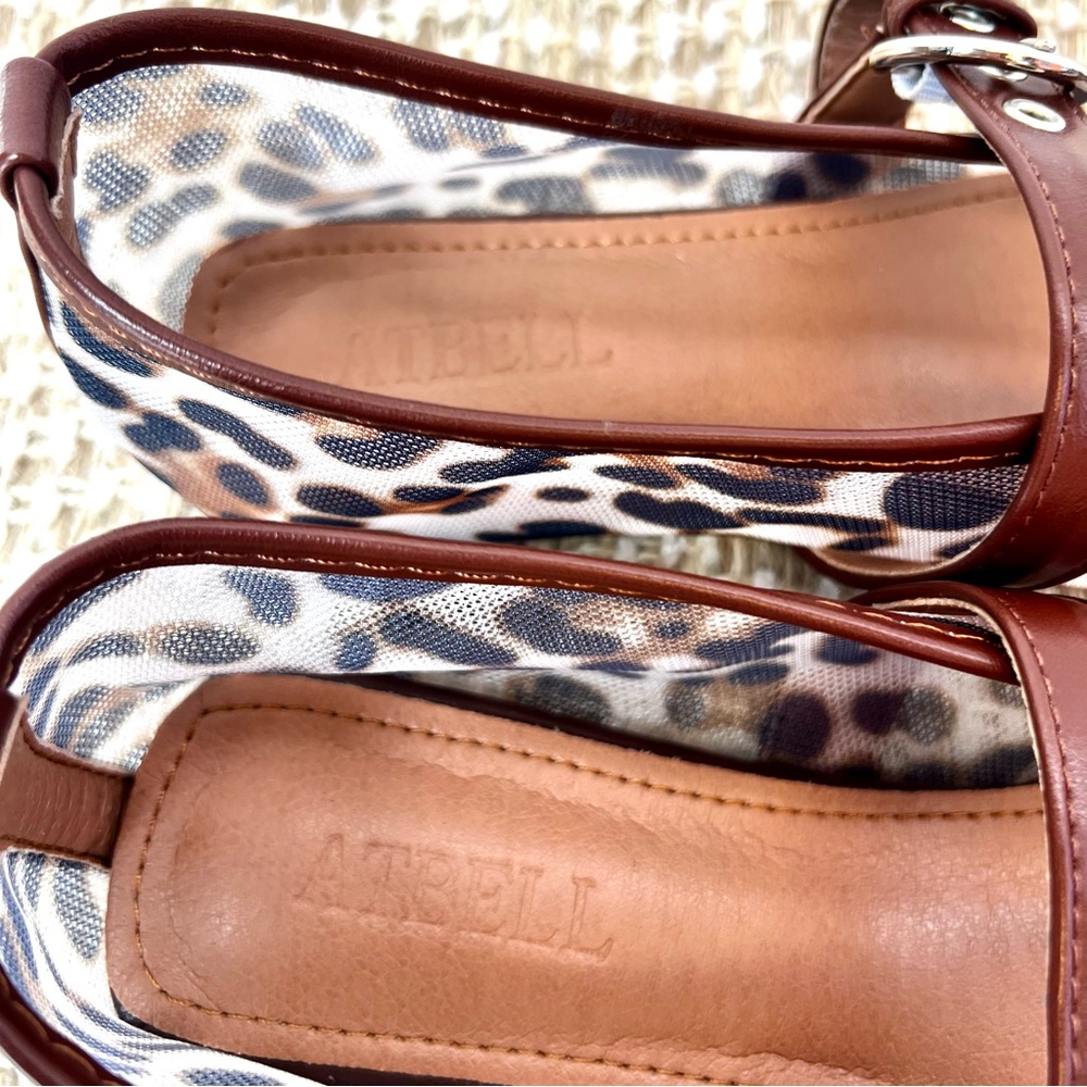 ATBELL • Women’s Mesh Ballet Mary Jane Flats • Leopard Print • Size: EU 38/US 8 - Picture 10 of 16